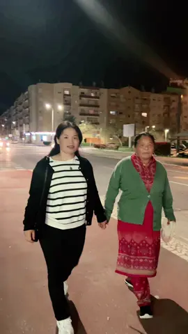 A post by @magarneemanu on TikTok caption: Mero Moyà lai ghumaudai love you mom ❤️💞💝