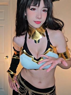 A post by @skye0v0summers on TikTok caption: My entire fyp rn #ishtarcosplay #Ishtar  #fategrandorder #fate #rintohsaka #cosplay #fyp 