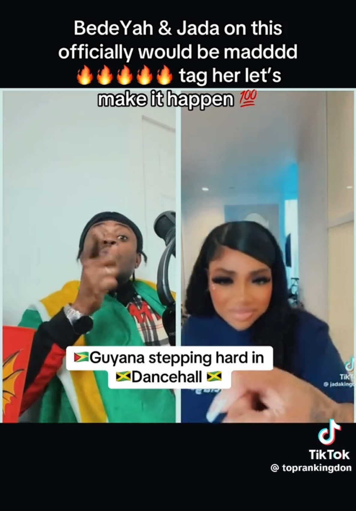 A post by @jadakingdom on TikTok caption: @toprankingdon 🔥 vybez!!!! 🤸🏽💃🏽 #openversechallenge #GAD #JadaKingdom #Twinkle 