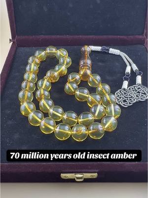 A post by @tasty_bite818 on TikTok caption: 70 million years old Insect amber #insectamber #amber #balticamber #tesbih #jewelry 