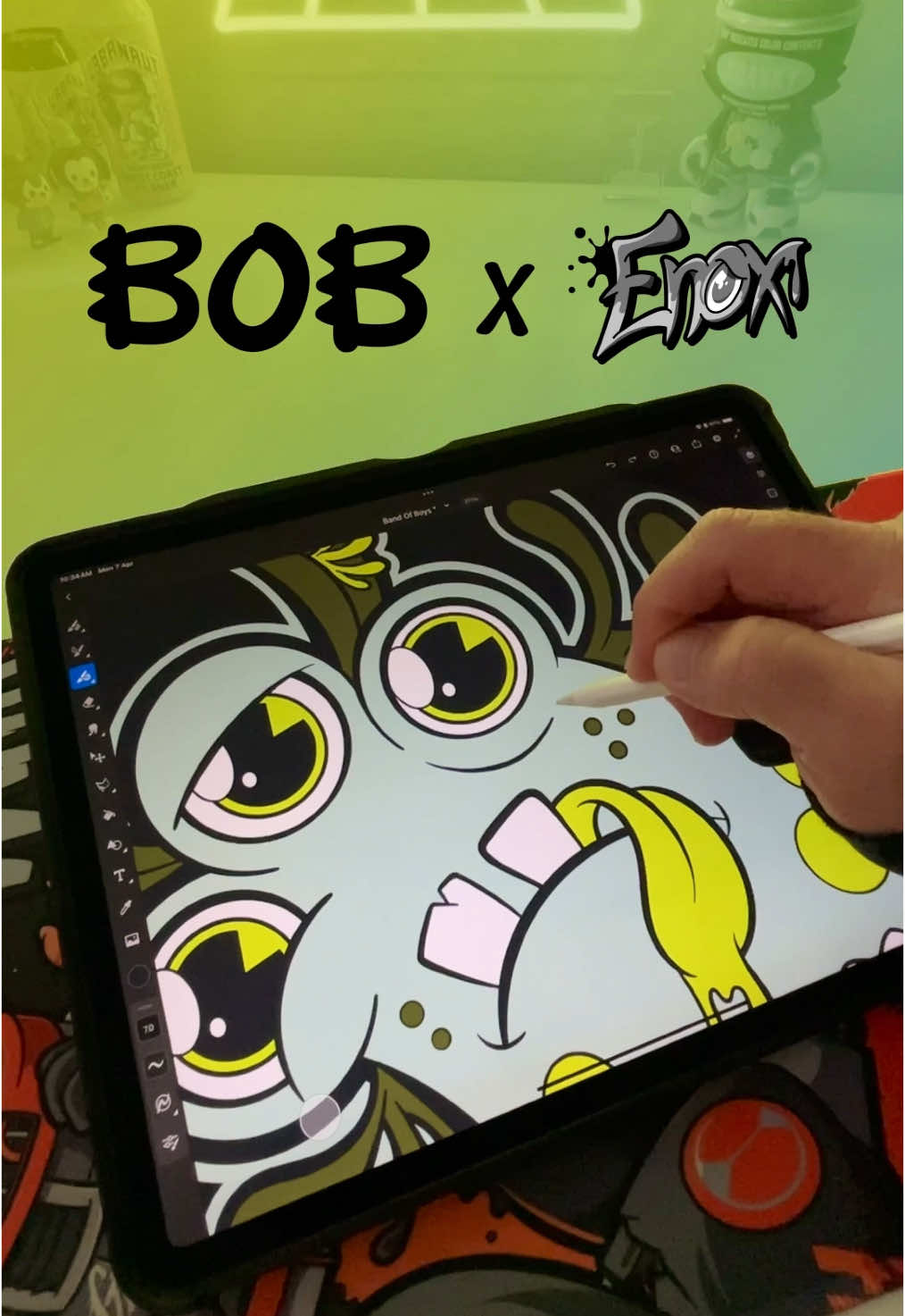 A post by @enoxart on TikTok caption: Monster collab with @bandofboys_thegirlclub 🔥 I jumped at the chance to work alongside this renowned Kiwi-owned kids fashion brand right here in Aotearoa, and came up with these super rad (and fairly cheeky) monster characters for their 2025 range which just launched! I can’t thank the team enough for having me, and I’m hearing good things about these pieces flying off the shelves already 🙌🏼 (we had to cop some ourselves for our boy 😉) Thanks again guys and here’s hoping we can work on more sweet designs in the near future! 🫡  #kidsfashion #kidsfashionstyle #kidsstreetwear #monsterdesign #monsterart #ipadproartist #ipadproart #streetwearinspo