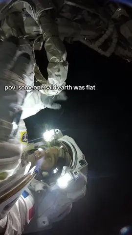 A post by @spacemanedu on TikTok caption: someone said earth was flat 🤯 #space #fyp #viral #spacemanedu #astonaut #flatearth 
