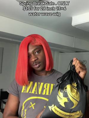 A post by @kenn_comedytv on TikTok caption: Spring Break Sale . ONLY $135 for 28 inch 13×6 water wave wig #waterwavewig  #wigtok #wiginstall #wigsale #13×6water #wigstyle #springtok #forgirlforeverwig #waterwavewig 