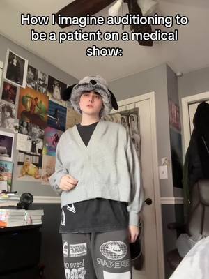 A post by @connorhessee on TikTok caption: Those greys anatomy extras want that recurring role so bad
