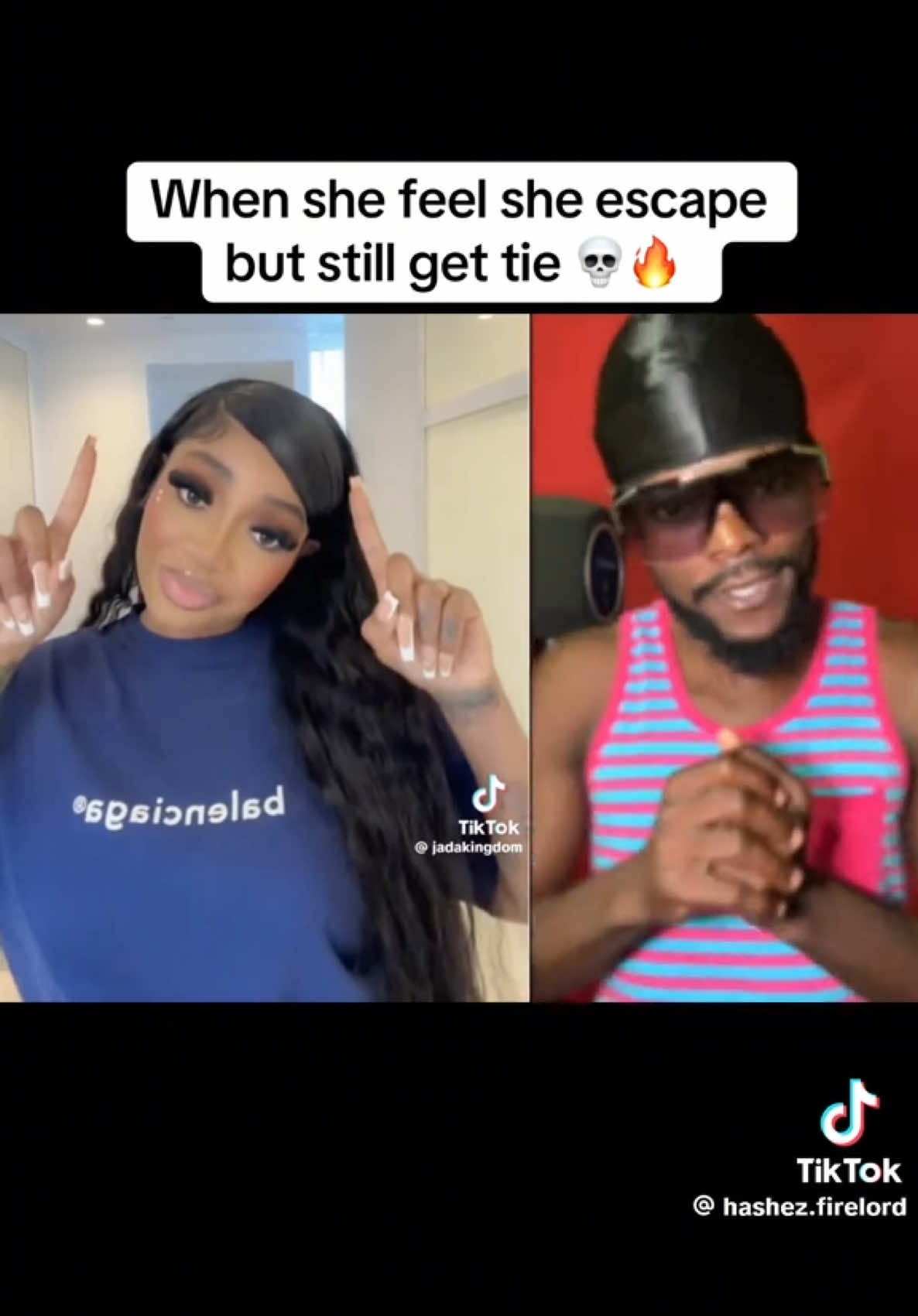 A post by @jadakingdom on TikTok caption: @Hashez FireLord WHY YU TRYNA ARGUE!?🤣 This tuff🔥 #openversechallenge #JadaKingdom #GAD #Twinkle 