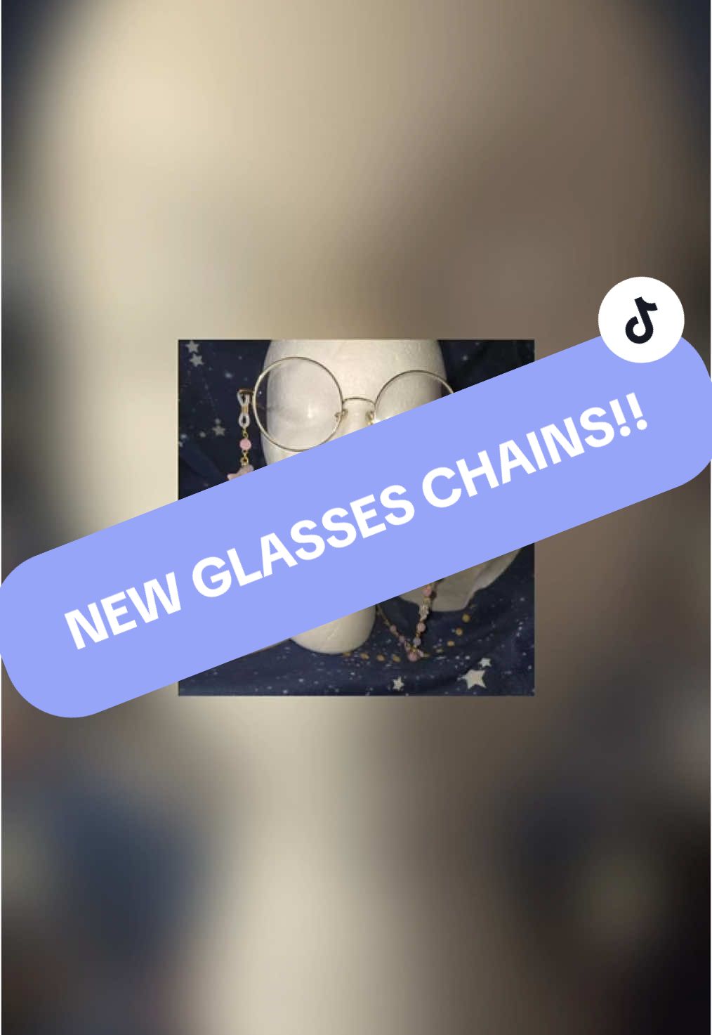 A post by @starfallwitchery on TikTok caption: More Glasses Chains dropped at Starfall Goods!!! 🔗 in B!0 #CapCut #SmallBusiness #womenownedbusiness #jewelry #jewelrybusiness #shopsmallbusiness #supportsmallbusiness #queerownedbusiness #whimsy #smalljewelrybusiness #buysmallbusiness #glasseschains 