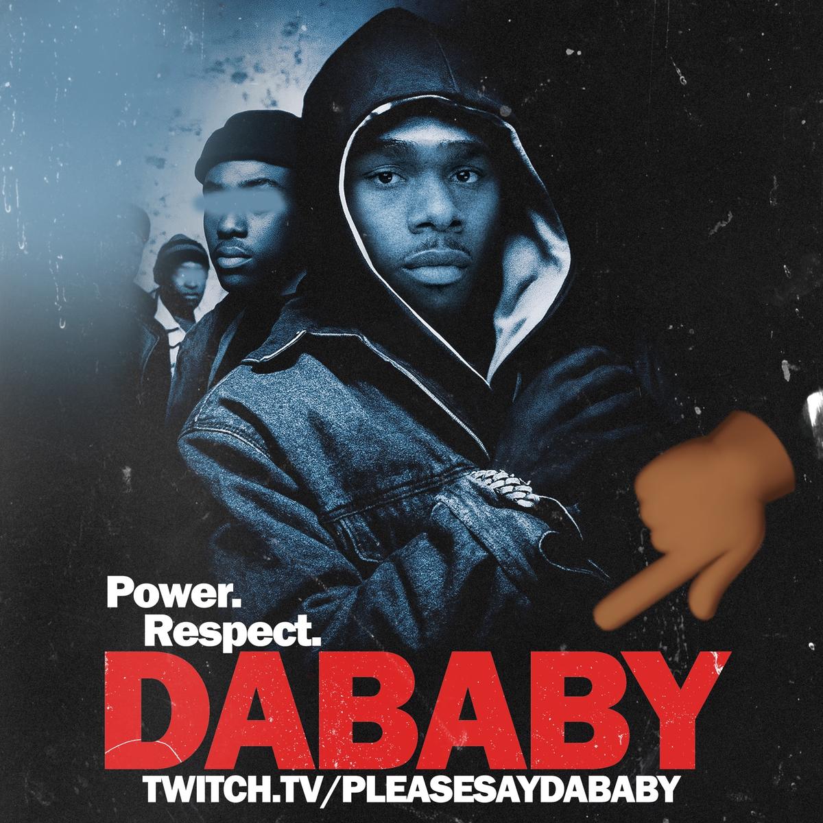 A post by @dababy on TikTok caption: TWITCH.TV/PleaseSayDaBaby 📺