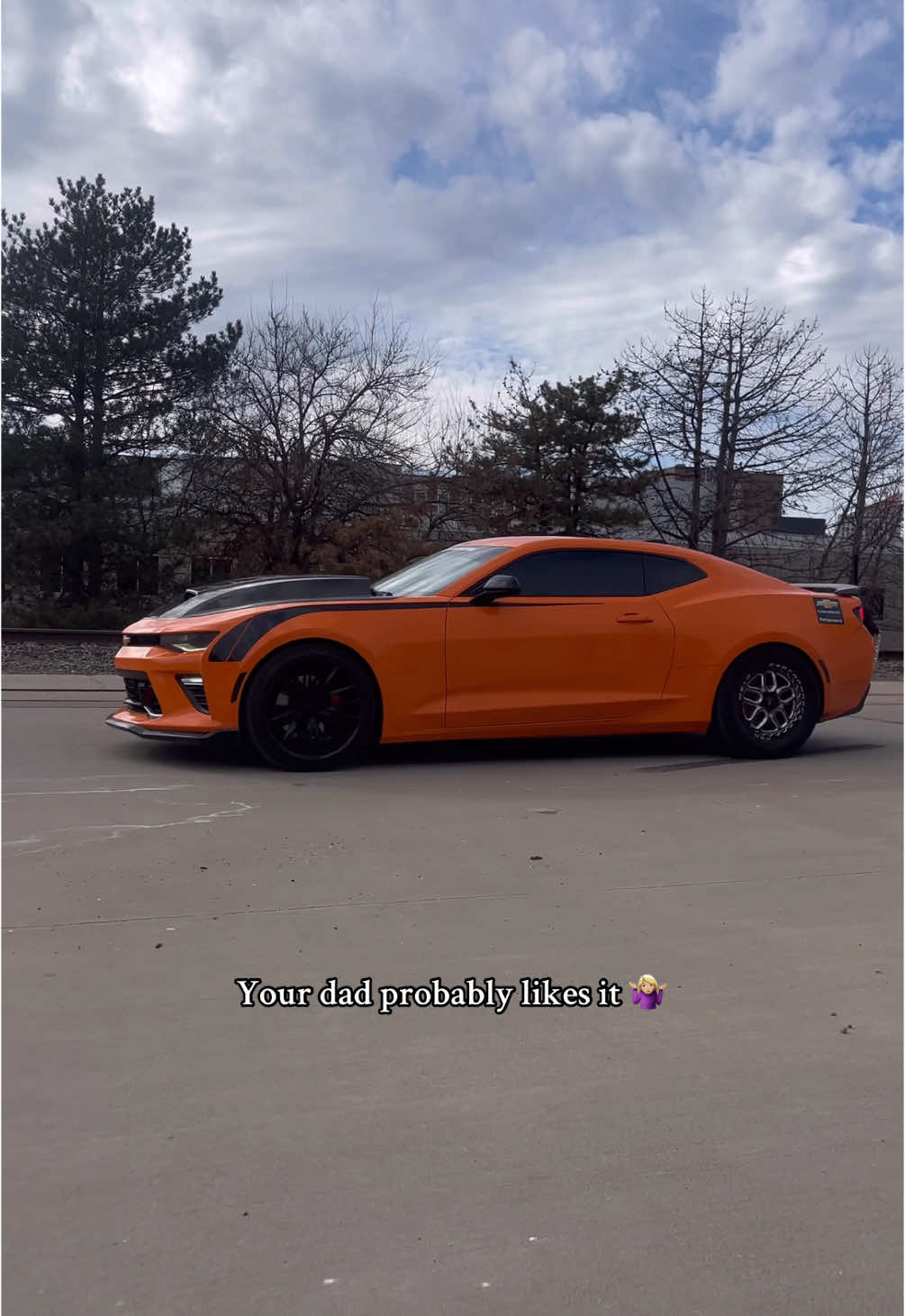 A post by @britneyautomotive on TikTok caption: Bless your heart😘 @marychauvin  #cammed #fyp #camaro #6thgencamaro #dragrace #girldriver 