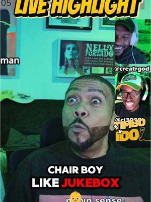 A post by @timbaland on TikTok caption: What a Nite 🤣🪑 🔥🔥stream. we Popeyes 🍗🍗 for real. Ain’t no manager we the manager !!! @Kenny Brooks 