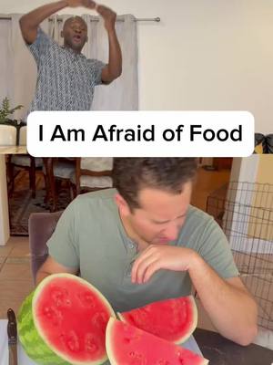 A post by @maximbadyofficial on TikTok caption: I am not a fan of food but I'm trying watermelon today. Credit = arfid_andrew #comedy #funny #food 
