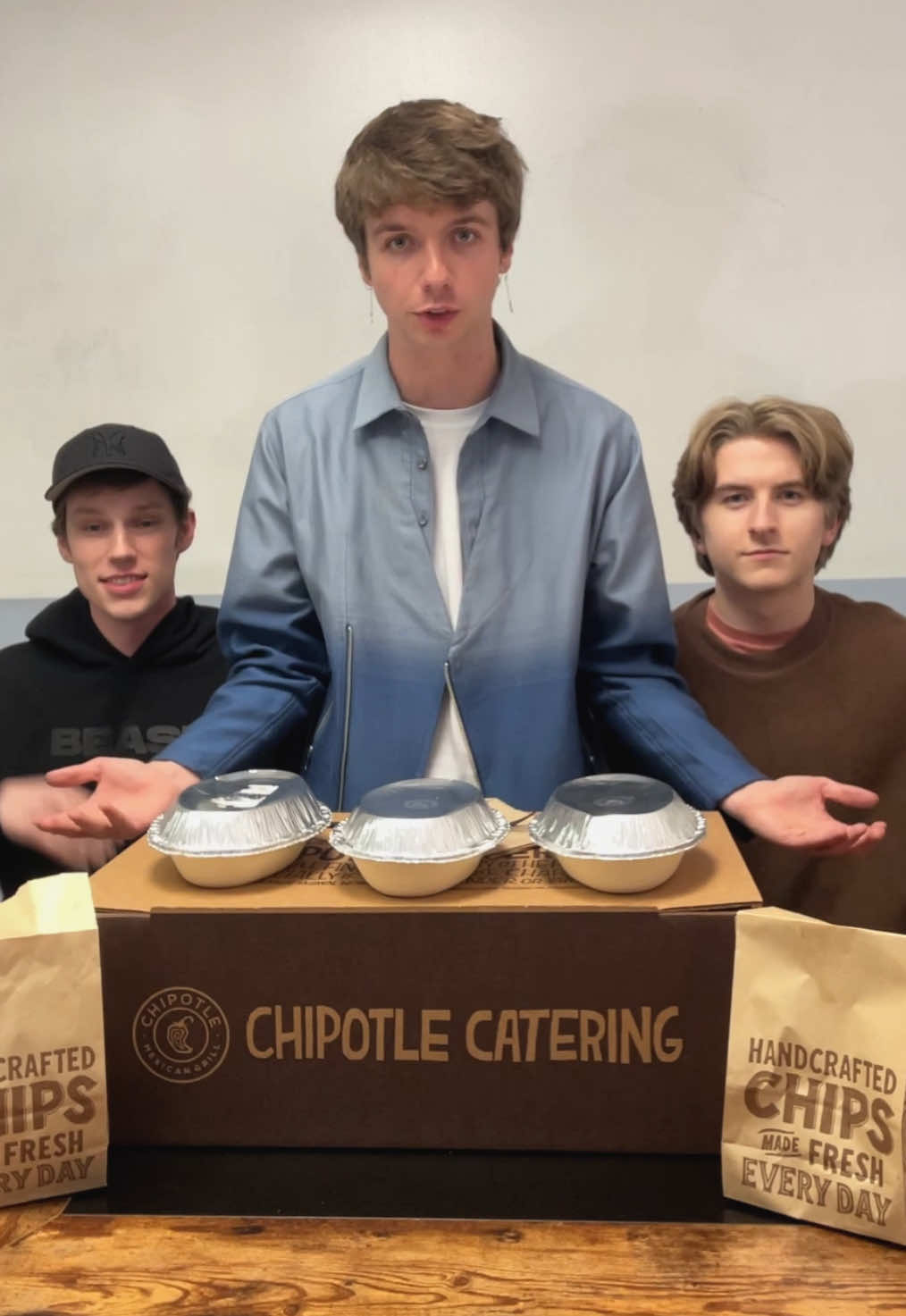 A post by @karljacobs on TikTok caption: I know I'm not the cheesy one 👍 but I LOVE CHIPOTLE!!! :D @Chipotle #chipotlepartner 
