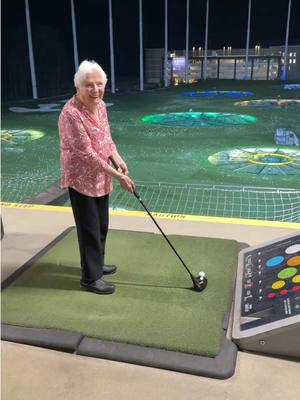 A post by @rosssmith on TikTok caption: Granny hustles golfers with automatic golf club 😂 #golf 