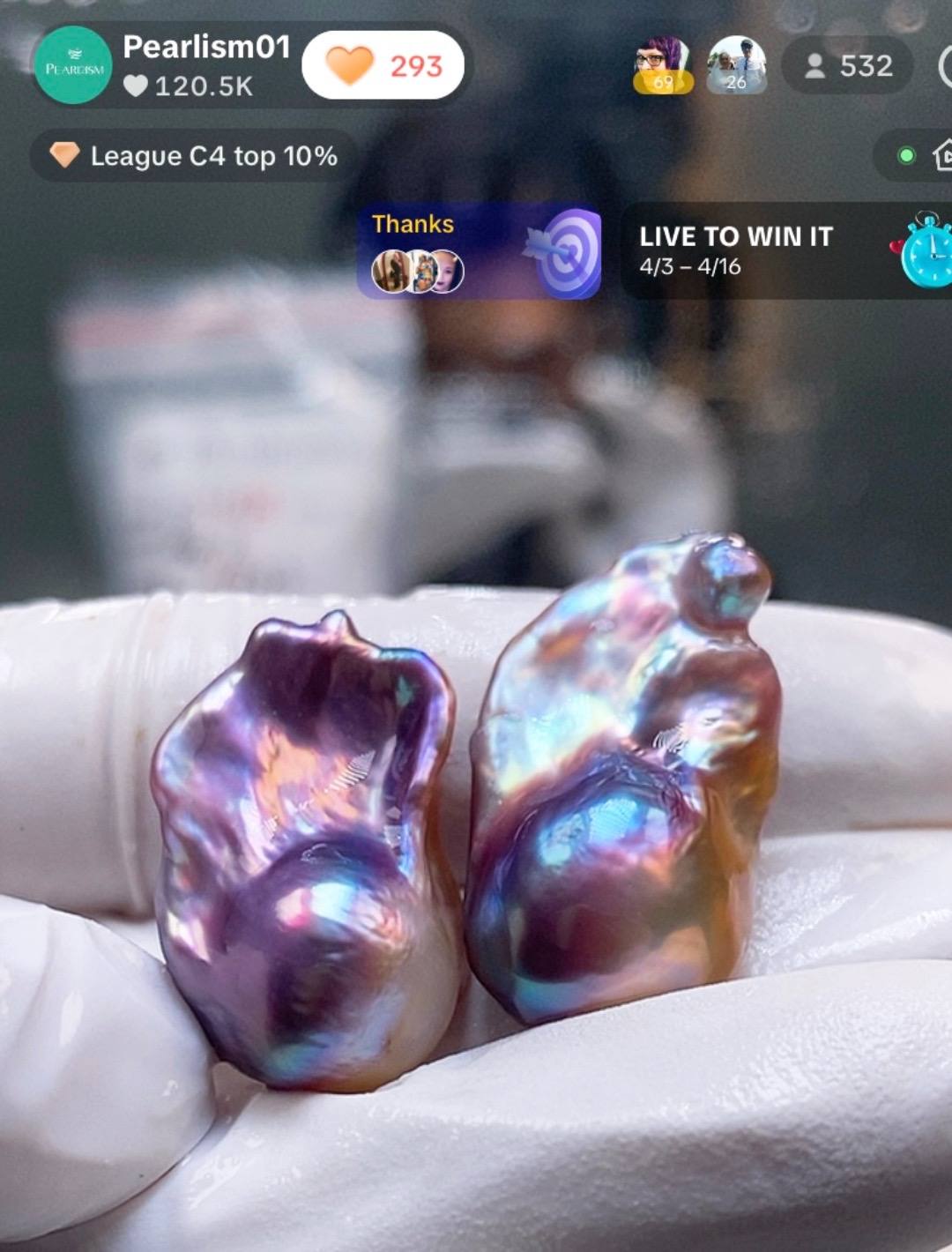 A post by @pearlism_adee on TikTok caption: Live starts at 8:30pm USA Eastern Time 🫶 #pearl #pearlism #jewelry #pearljewelry 