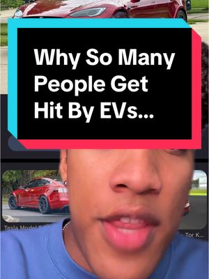 A post by @carterpcs on TikTok caption: Why so many people got hit by electric cars… #c#carterpcst#techt#techtoktechfacts #ev #electriccar #plaid #tesla 