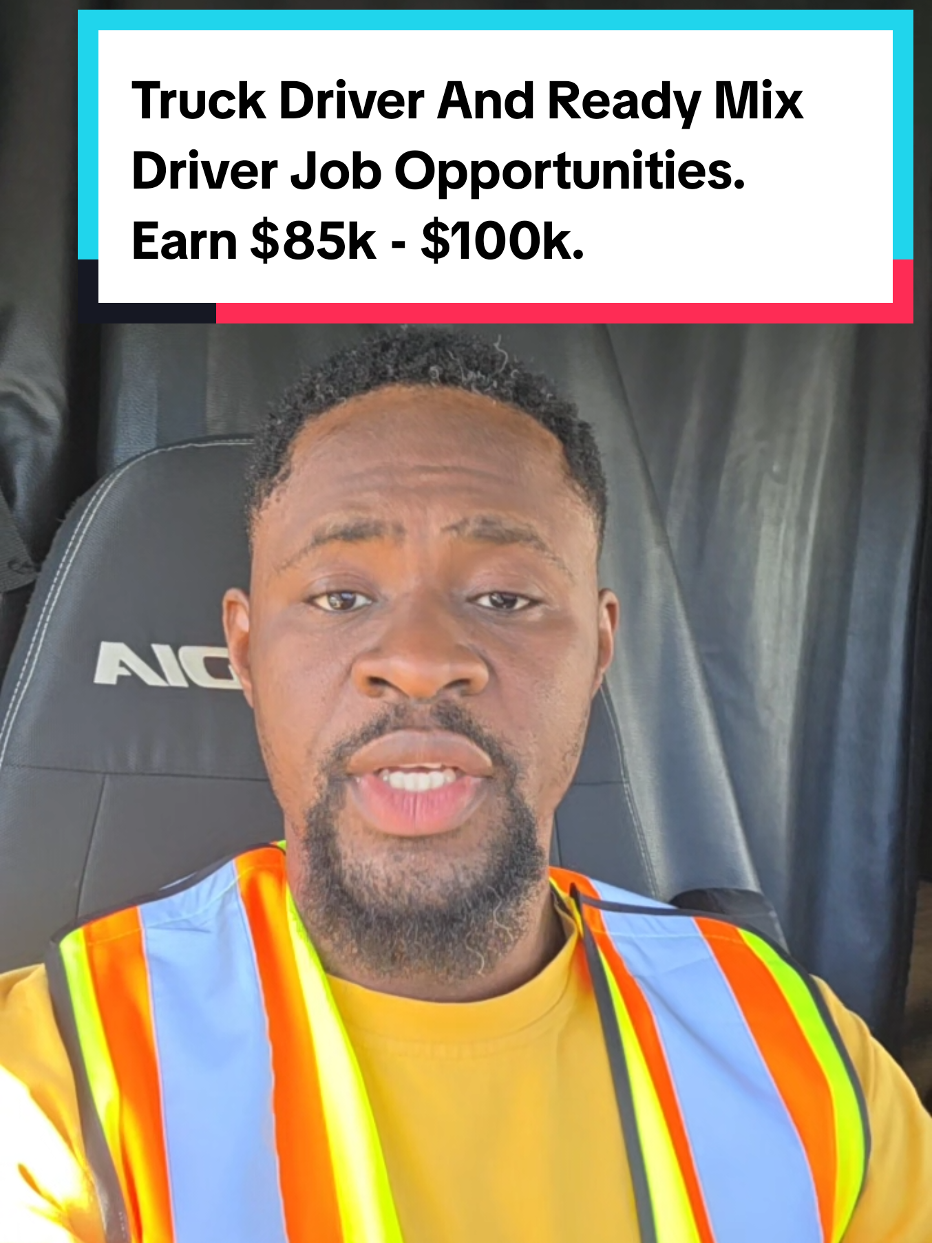 A post by @amaraandkhene on TikTok caption: Truck Driver And Ready Mix job. You can make up to $85,000 - $100,000 #amaraandkhene #canada #canadajobs 