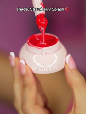 A post by @noeminikita on TikTok caption: anzeige | @SHEGLAM lip jam can be carried in any pocket and is a super nourishing jelly lipstick! 😍  I used shade Strawberry Splash! 🍓 #SHEGLAM #SHEGLAMLipJam