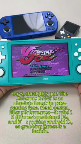 A post by @anbernic_official_usa on TikTok caption: This handheld console instantly transport you back to childhood-every bit of pixelated joy comes rushing back to life #anbernic #gametiktok #emulation #retrogaming #gaminglife #videogames #Gaming #handheldgaming #retroconsole #fyp #tiktokshopspringglowup 