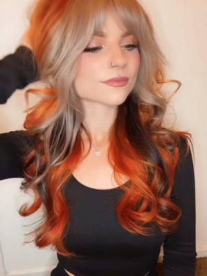A post by @redwolfieee on TikTok caption: Of freaking course I had to do pin curls to this song 😭 #hairtok #sleeptoken 