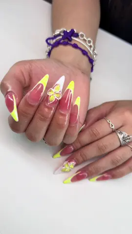 A post by @_nailzbymariah_ on TikTok caption: #nailzbymariah #goodyearnailtech #aznails #athomenailtech #explorepage #fyp #vbeautypure #beetlesgelpolish #kupatopcoat #nailsandblinks #frenchtipnails #3dflowernails #bloomingglnails #summernails #crocprintnails 
