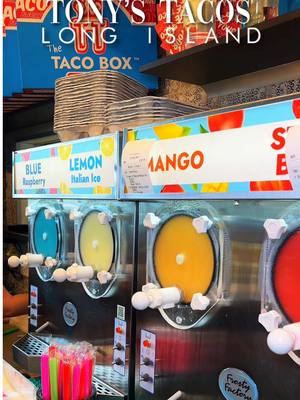 A post by @drinklinknyc on TikTok caption: l'm really not a taco fan but Tony’s Tacos  won me over! Tony's Tacos 677 Hempstead Turnpike (there's multiple locations but I went to this one )  Tony’s tacos means it when they say "not your average tacos". They have a wide variety of tacos like the chicken parm, short rib with mashed potato, cod, mushroom and many more. But anytime I see a frozen drink machine I go running. I loved their frozen drinks as well, has me excited for summer The tacos are on the pricey side, but they are really filling. Check them out! #nyc #nycthingstodo #nycrestaurants #nyctacos #nyctacospot #longislandtacos #longislandrestaurant 