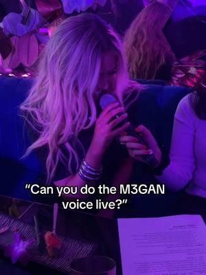 A post by @itsjennadavis on TikTok caption: Do I sound like the movie? 😂 @M3GAN 2.0 #m3gan #jenna #voiceover #voice #m3gan2 