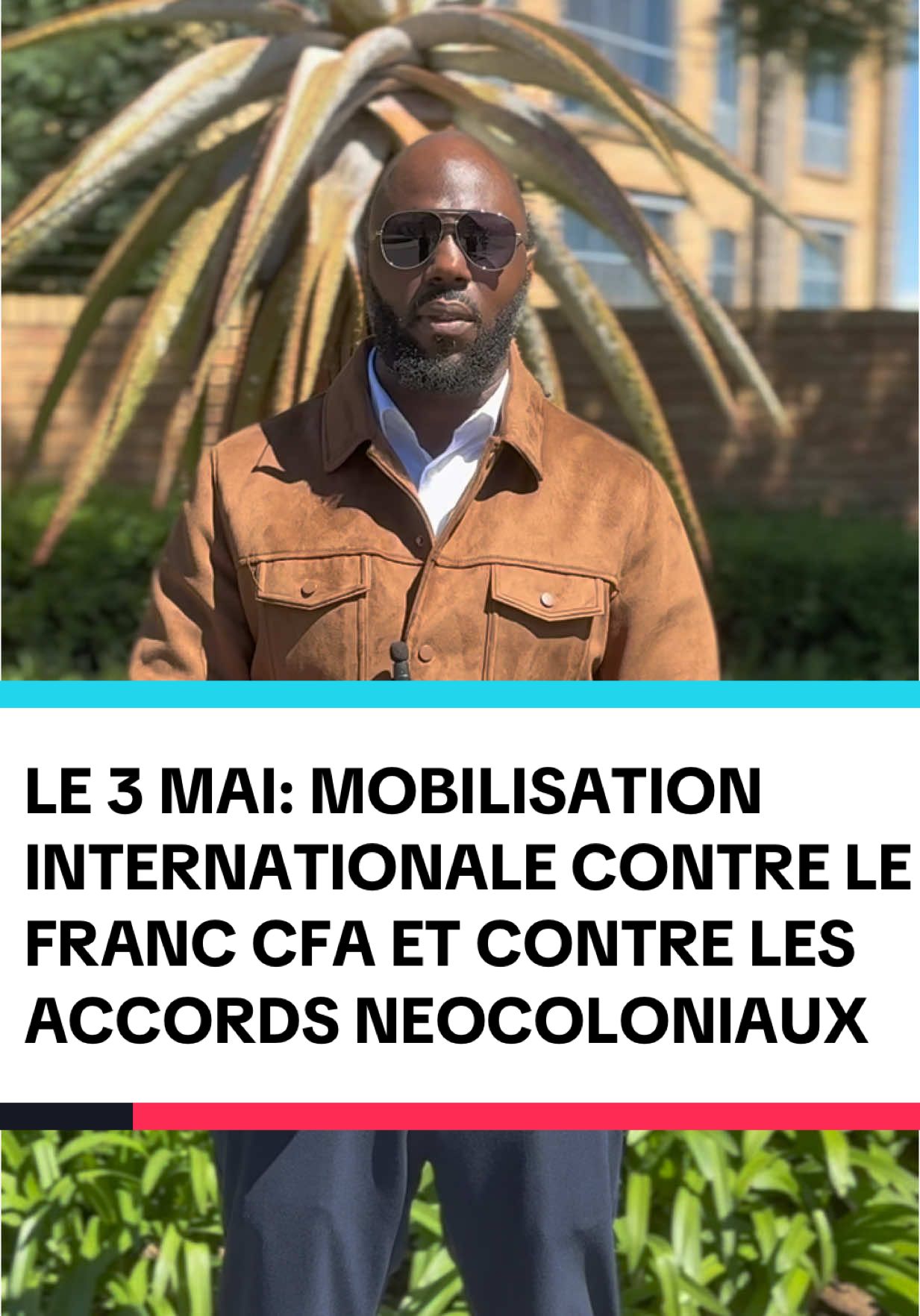 A post by @kemisebaofficial on TikTok caption: LE 3 MAI UNE MOBILISATION INTERNATIONALE CONTRE LE FRANC CFA ET POUR LA RUPTURE DES ACCORDS COLONIAUX SERA ORGANISÉE PAR L’ORGANISATION INTERNATIONALE URGENCES PANAFRICANISTES #kemisebaofficial @Monsieur_Watowédé ✊🏿🌍  @🐆𝔾𝕖𝕠𝕣𝕘𝕚𝕒 🐆  @Nathalie Yamb  @EXCELLENCE HABIB AHANDESSI  @👁️𝑨𝒎𝒆𝒍𝒅𝒂 𝑫𝒂𝒏𝒚👁  @Afrique Résurrection 