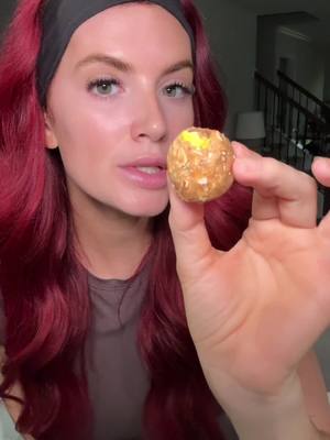 A post by @_whitneygoodman on TikTok caption: The way I could literally eat every single one of these in one sitting is dangerous 🤣 @CourtneyCahoon  2 cups of oats 3 scoops of Vanilla protein powder (I used @Clean Simple Eats) 1/4 tsp of salt @redmondrealsalt  1/2 cup of honey  1 cup of peanut butter  . . #fyp #trending #cadburyeggs #proteinballs #foodtoks #healthyeastertreats #healthyrecipes #healthydessert #proteinsnack #bakewithme  