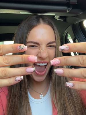 A post by @kennelly_michelle on TikTok caption: coachella nails are done and we’re off to the desert 🏜️💛 #nails #coachella #nailstransition #fyp 