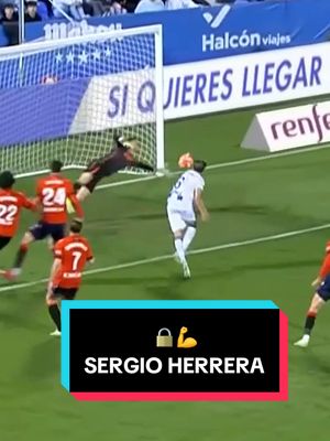 A post by @caosasuna on TikTok caption: 📻💪 What a save by Sergio Herrera! #LALIGAHighlights #LeganésOsasuna #footballtiktok #goalkeeper #osasuna 