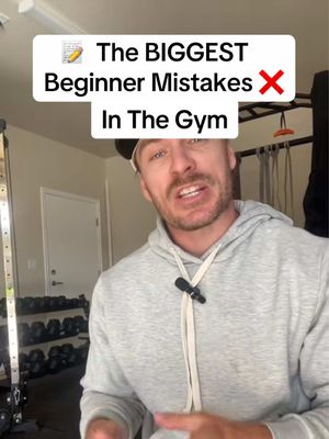 A post by @lostandlifting on TikTok caption: The biggest beginner mistakes in the gym #liftweights #weightlifting #personaltrainer