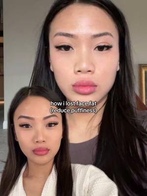 A post by @mial1cious on TikTok caption: Losing face fat = reducing sugars and focusing on lymphatic drainage massages! under our muscles are lymph nodes and we need to massage the fluids to them so they can eliminate toxins!! #guasha #tutorial #results #greenscreen 