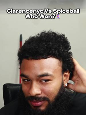 A post by @getslyced on TikTok caption: Who won @Clarence White or the Spiceball? #Slyhuncho #lifestyle  #dailyvlog  #grwm  #hairstyles #haircut #barber #hairtutorial #hairtransformation #hairgoals #hairfashion #asmr #haircolor #personalcare #newyorkhairstylist #houstonhairstylist #atlantahairstylist #hairextensions #hairreplacement #barbershop #barberlife #atlantabarber #360waves #floridabarber#houstonbarber #newyorkbarber #haircare #SkinCare #anime 