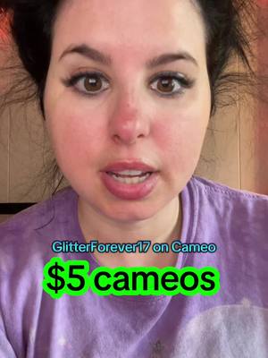 A post by @brelandemory on TikTok caption: 🚨FLASH SALE!! $5 CAMEOS!!! #cameo #fyp #glitterforever17 #birthday #peptalk #congratulations 