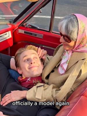 A post by @olliemuhl on TikTok caption: Once a model, always a model: celebrating Mother’s Day wrapped in love and @Gucci silk #Gucci #ad 