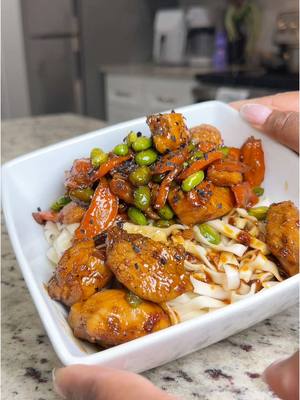 A post by @buhhhhreeee on TikTok caption: I’m just trying to use up all this chicken 😂 | #biteswithbuhhhhreeee #food #foodie #cook #easyrecipe 