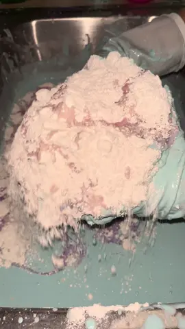A post by @cleaningleo on TikTok caption: who up? 👀 refreshing what was in my paste bucket bc it got super chunky 🥲 i wanted to smooth it out so i can resave in bottles to take to my mom’s house to clean her bathroom.  no rinse bc this splashed everywhere and i was over it 🤣 #CleanTok #asmrsounds #spongesqueezing #fypシ 