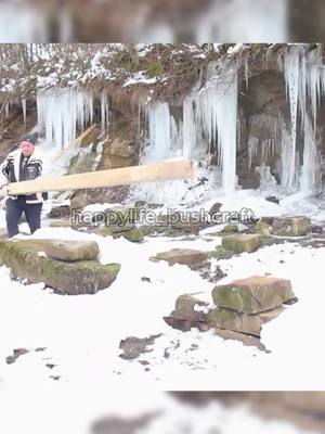 A post by @happylife_bushcraft on TikTok caption: One Man Built a HUGE House in 180 Days #build #building #builder #buildingahouse #cabin #logcabin #bushcraft #woodenhouse #viralvideo #fyp