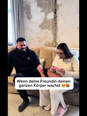 A post by @manja_faiez on TikTok caption: Anzeige l Falsche Antwort? Wachs drauf! 🤭Mit den Wachsperlen von @Sliick Deutschland klappt die Haarentfernung super schnell & easy!  Erhältlich bei @dm-drogerie markt und @Rossmann  #WaxChallenge #SliickTest Wie würdet ihr reagieren?🤣🥵#fyp #foryouupage ##typischfrau #typischmann #nomobbing #justtfgorfun#couplecomedy #funnyvideos#fypシ #fypage #fürdich #goviral #viralvideo #viraltiktok#nehmtesmithumor