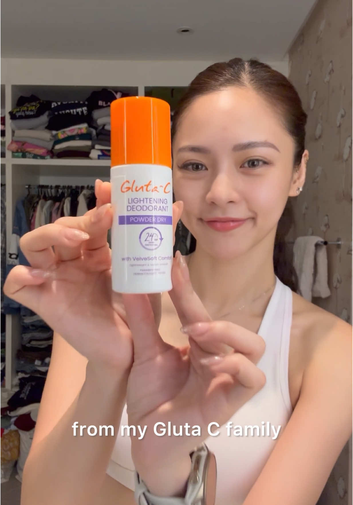 A post by @kimberlysuechiu on TikTok caption: Hey, Choosies! Another #GRWM kind of video.🧡  This time let me introduce a summer must-have from my Gluta-C fam — the new & improved Gluta-C Lightening Deodorant! ✨ It’s more than just lightening — it’s all about care, confidence, and that summer glow. Let’s step into the season feeling fresh, smooth, and unstoppable! #GlutaC #LighteningDeo #ChoosyApproved #SummerSeason @Gluta-C 