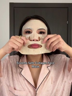 A post by @mial1cious on TikTok caption: i finally have that glow eczema made me loseee!!  #eczama #sensitiveskin #glassskin #anuacollagenmask @Anua Store US @anua_global #ad