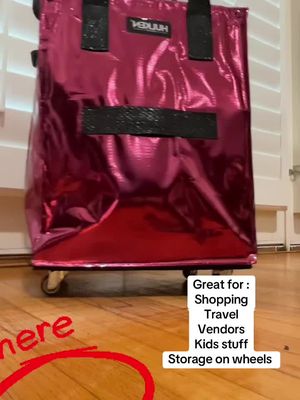 A post by @kindnessmom on TikTok caption: #hulken #totehack #totebagonwheels #bagonwheels #kindbag #veganbag #totebaghack #hulkenbag #storageonwheels #travelbag #reusablebag #giftbag #giftidea 
