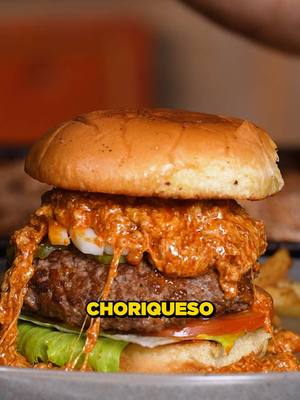 A post by @arnietex on TikTok caption: Choriqueso Cheeseburger 🍔 on my @recteq SmokeStone 🔥