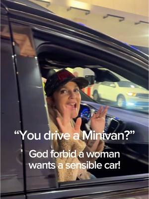 A post by @drewbarrymore on TikTok caption: I’m a proud minivan lover!!