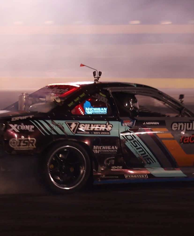 A post by @tevin_baysa on TikTok caption: I’m gonna go ahead and say Nerren is clearly on dead tires. But this video sure looks a lot like a pro1 FD car struggling to keep up with me🥶 feels like a dream to say that would happen lol😂