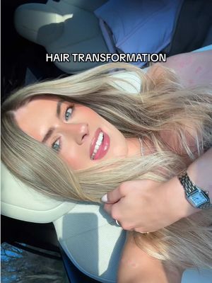 A post by @whitneyysimmons on TikTok caption: Alright I’m done now 🤭 I just missed her sooooo much!!!! 🩷💅🏼✨💝 #blondetransformation #hairtransformation #hairday #blondehair 