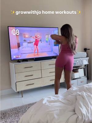 A post by @growwithjo on TikTok caption: NEW 2000s R&B dance workout releases tomorrow 😍🔥 #dance #danceworkout #motivation #homeworkout 