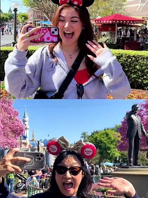 A post by @annacathcart_ on TikTok caption: happy birthday mom🥹 thank u for having us @Disney Parks for the bday core memories❤️🫧🏰 #disneyland #disney