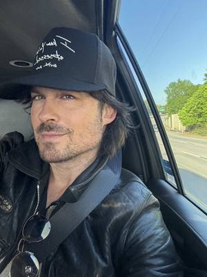 A post by @iansomerhalder on TikTok caption: My @Blank clo collection is still available, but only for a limited time! Go to iansomerhalder.shop to pick up a hat so we can match 😉 