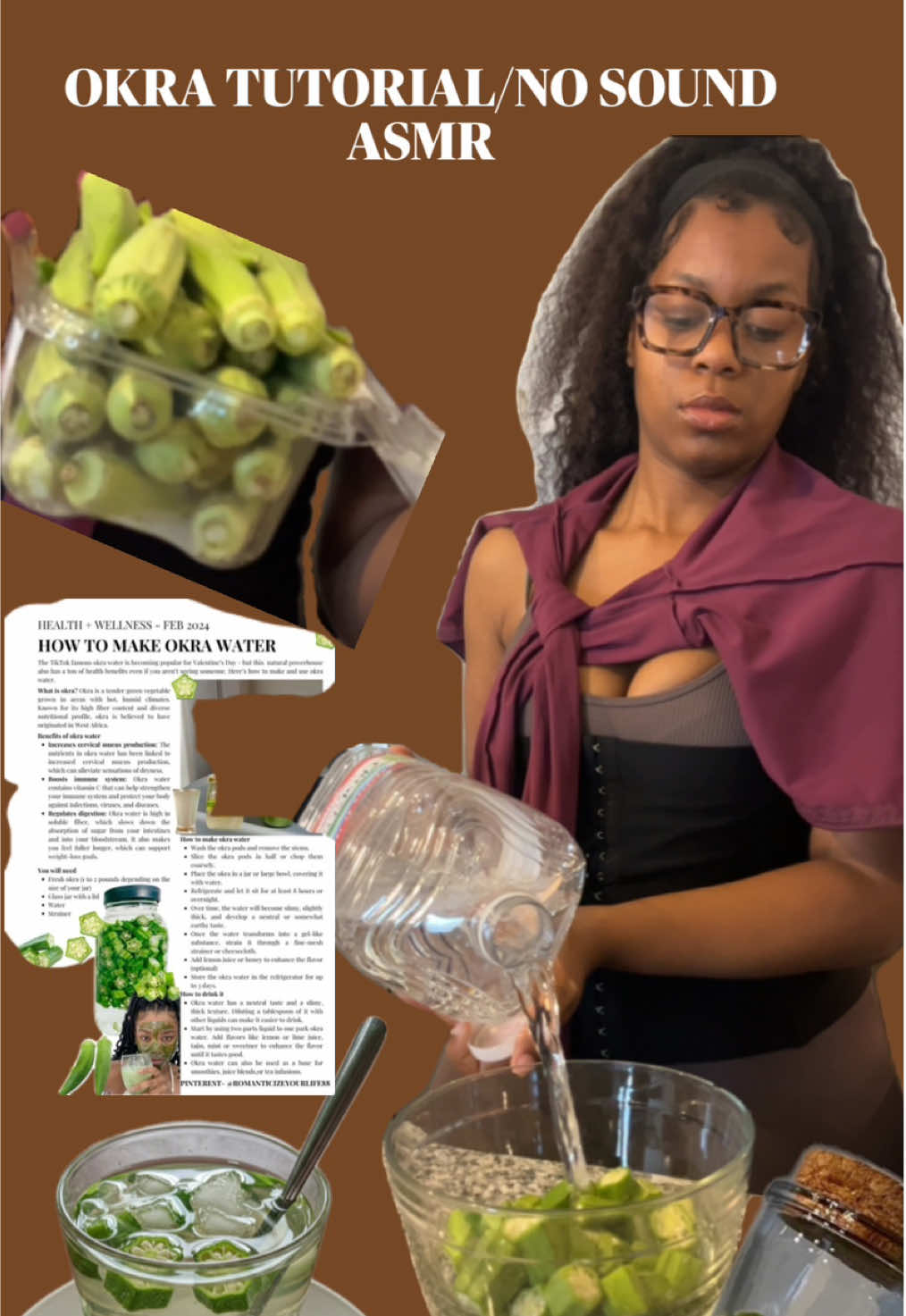 A post by @chloeuniqueee on TikTok caption: Everytime summer is around the corner I make gallons and quarts every week ✨ #chloeuniqueee #nutritionist #plantbased #okrawater 