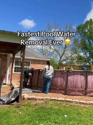 A post by @pepperbellypete on TikTok caption: Fastest Pool Water Removal Ever! #swimmingpool #funny #fyp 